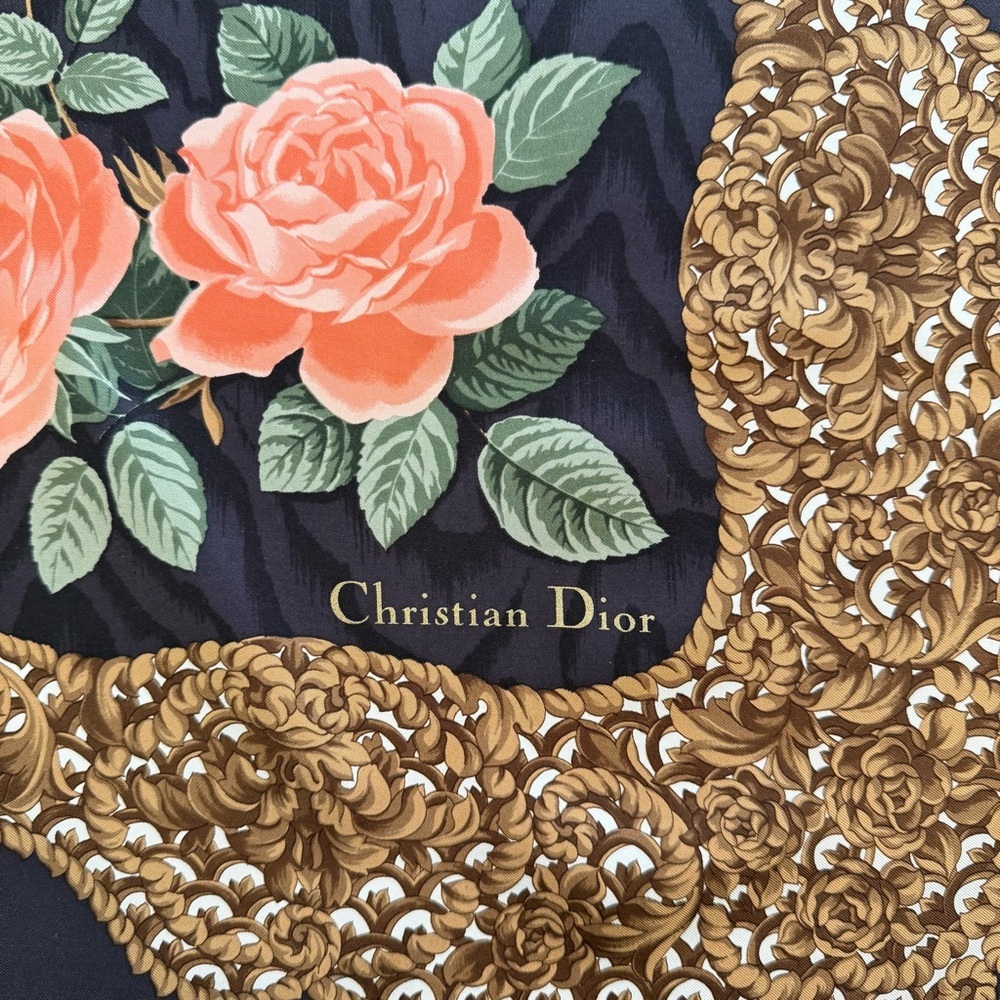 Christian Dior Floral Silk Scarf - Picture 2 of 10